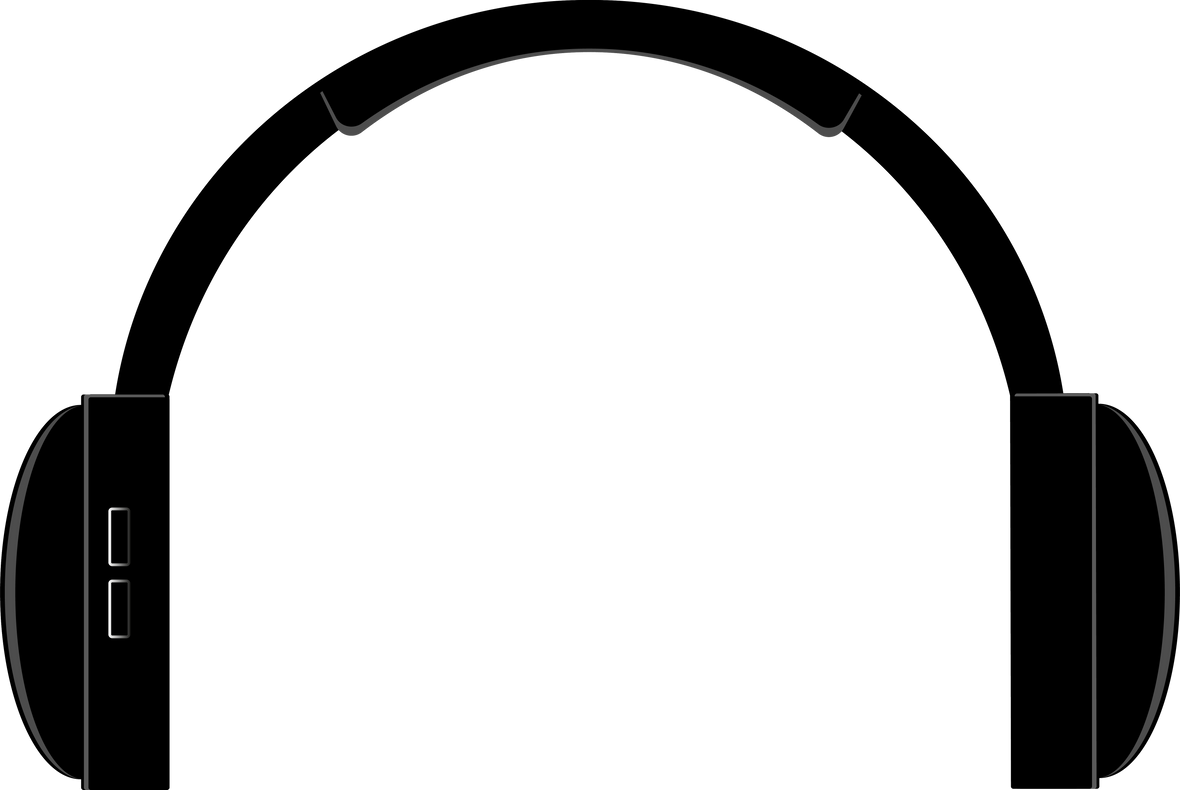 Black Headphones Illustration